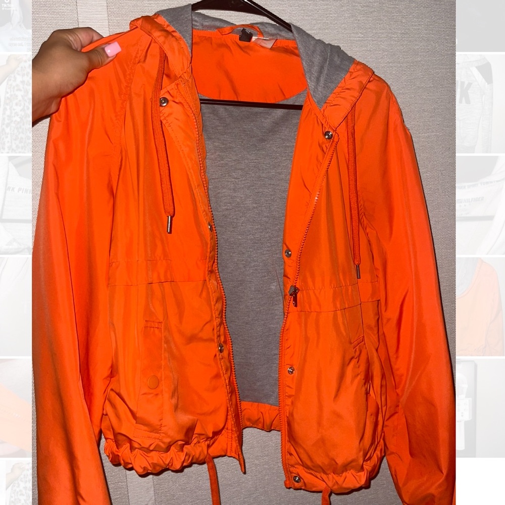 Orange H&M jacket/windbreaker